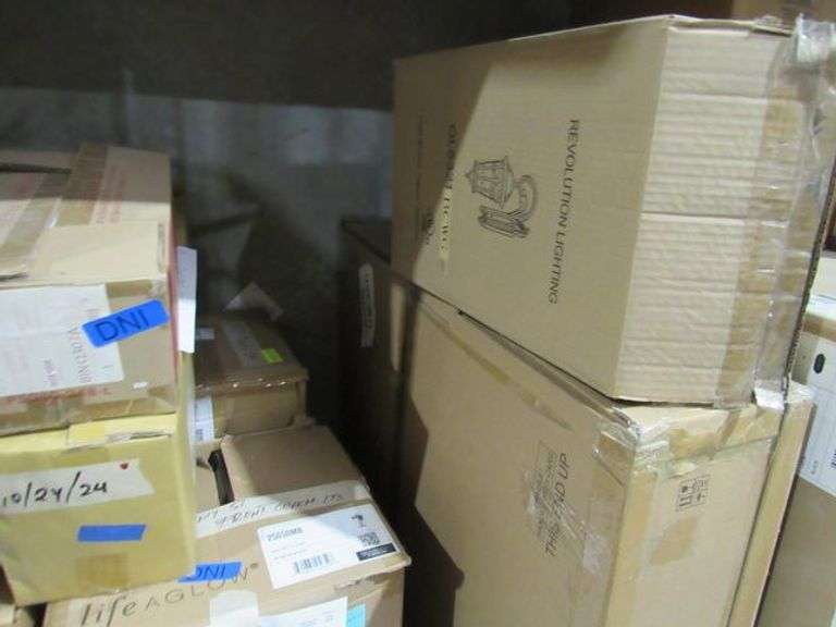 LOT OF APPROX. (26) BOXES ASSORTED RETURN LIGHTING/FIXTURE ITEMS