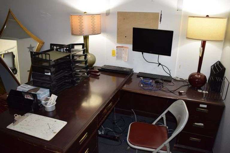 CONTENTS OF OFFICE INCLUDING DESK, DECOR AND WATER COOLER