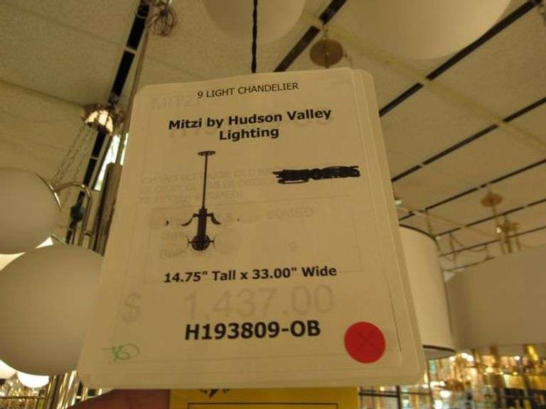 CHANDELIER OR PENDANT AS SHOWN * REFER TO PHOTOS * BUYER RESPONSIBLE FOR REMOVAL - BRING TOOLS AND LADDER AS ITEMS ARE CEILING MOUNTED 12'-14' CEILING HEIGHT*