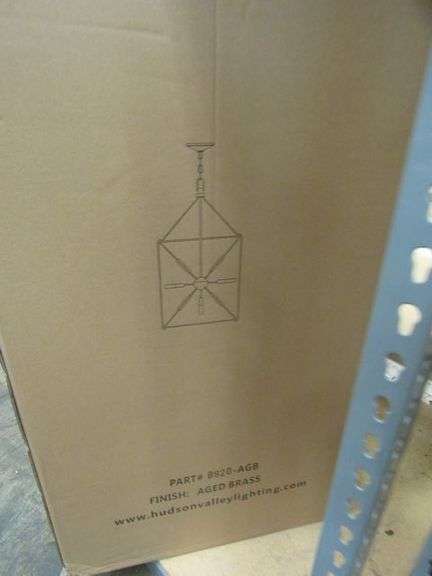 HUDSON VALLEY AGED BRASS CHANDELIER #8920-AGB