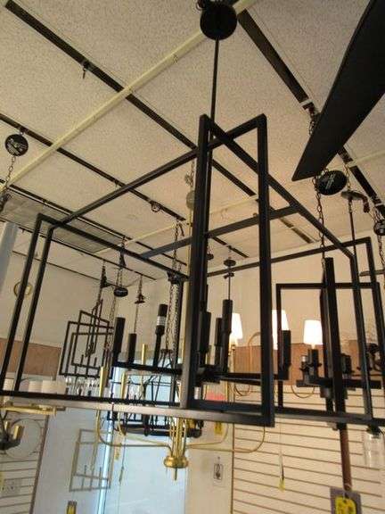 CHANDELIER OR PENDANT AS SHOWN * REFER TO PHOTOS * BUYER RESPONSIBLE FOR REMOVAL - BRING TOOLS AND LADDER AS ITEMS ARE CEILING MOUNTED 12'-14' CEILING HEIGHT*