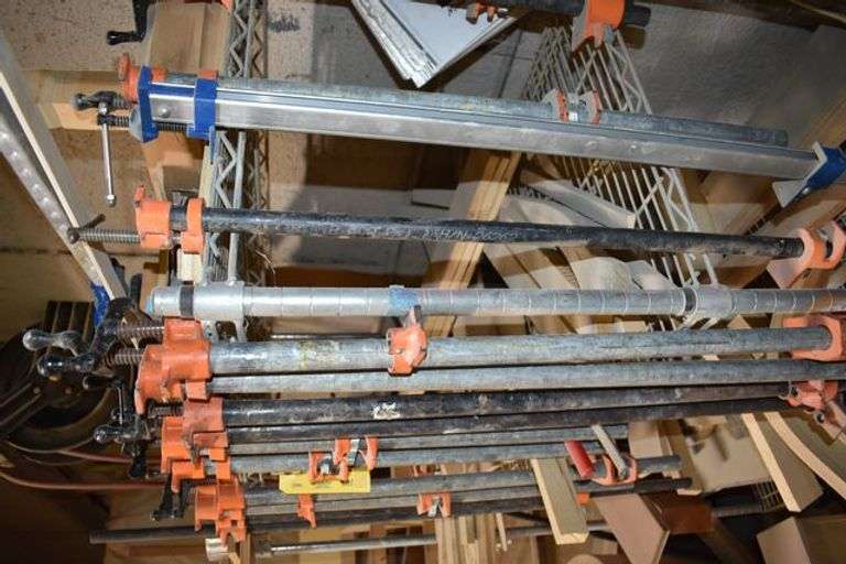 EAGLE RACK WITH CLAMPS AND CONTENTS AS SHOWN, PORTABLE
