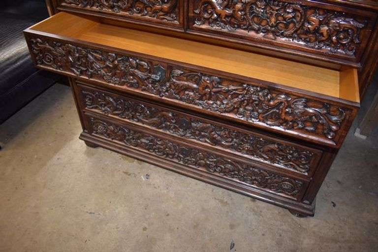 MODERN HISTORY 6-DRAWER CHEST, WOOD - APPROX. 54" X 23" X 41"