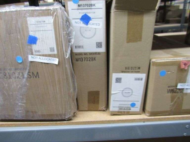 CONTENTS OF SHELF, ASSORTED MATTEO PRODUCTS, WALL SCONCES, PENDANTS, FLUSH MOUNT LIGHTS, LIGHT PENDANTS, WALL LIGHTS, ETC.