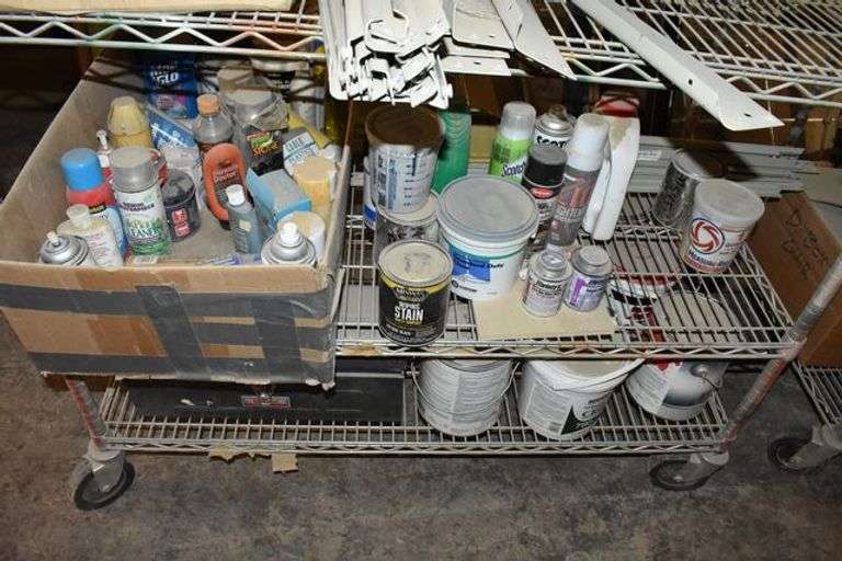 (2) WIRE SHELVES SOLD WITH CONTENTS AS SHOWN