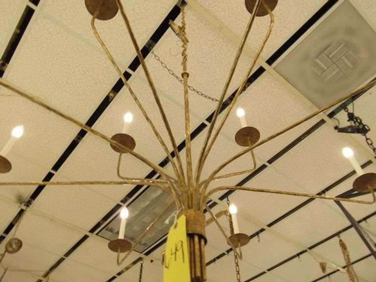CHANDELIER OR PENDANT AS SHOWN * REFER TO PHOTOS * BUYER RESPONSIBLE FOR REMOVAL - BRING TOOLS AND LADDER AS ITEMS ARE CEILING MOUNTED 12'-14' CEILING HEIGHT*