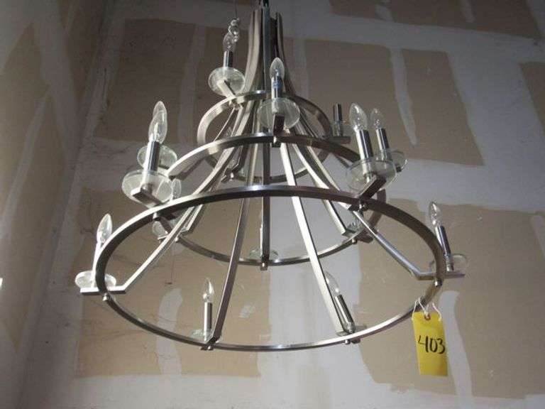 3-TIER CHANDELIER, LOCATED IN WAREHOUSE, BUYER NEEDS LADDER FOR REMOVAL