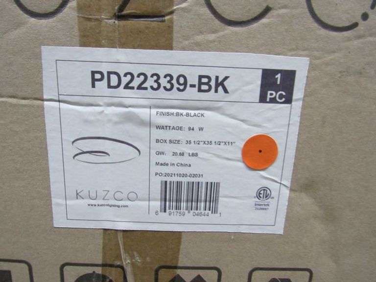 LOT, (1) KUZCO LED PENDANT #PD22339-BG & (1) KUZCO LED PENDANT #PD22339-BK