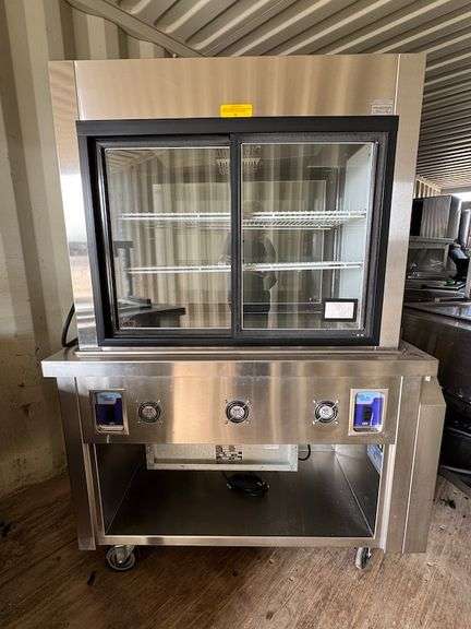 2011 MOD-U-SERVE MCT-FT3 MODULAR COUNTER W/ ATLAS METAL WCPT-3 REFRIGERATED PASS THROUGH DISPLAY CASE
