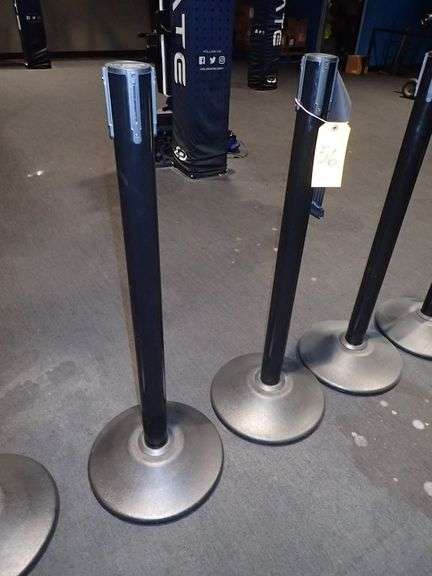 Lot of (6) US Weight Crowd Control Barrier Stands