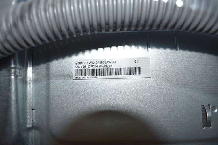 SAMSUNG WASHER MDL WA40A3005AW/A4 WHITE 120-V
