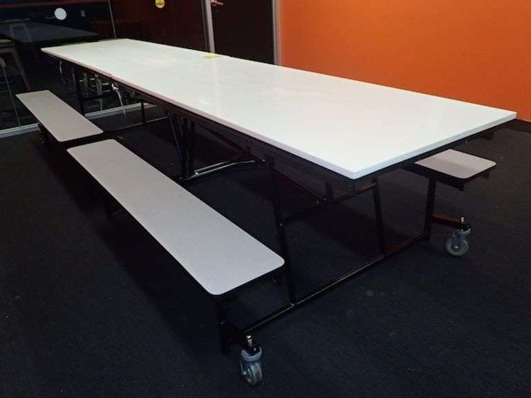 Learniture Mobile Bench Cafeteria Table 12'