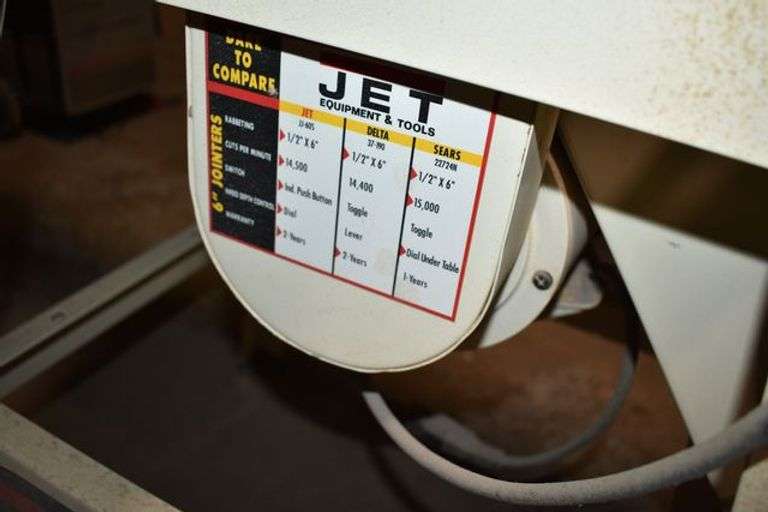 JET 6" OPEN STAND JOINTER MDL JJ-605 3/4-HP 110-V