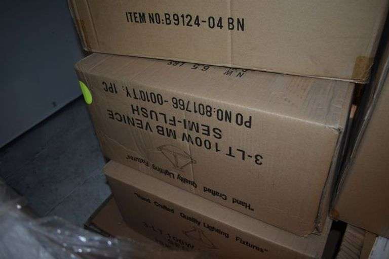 MIXED PALLET INCLUDING ICE MAKER KIT, 2" FAUX WOOD BLINDS, PENDANT LIGHTS ETC.