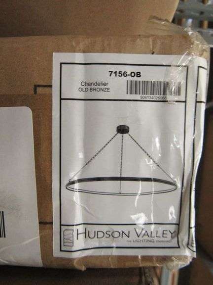 HUDSON VALLEY OLD BRONZE CHANDELIER #7156-PB, (sold 2x the money)