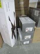LOT OF APPROX. (28) ASSORTED CRAFTMADE/GENERATION LIGHTING/MONTE CARLO LIGHTING PRODUCTS, (4) ASSORTED MONTE CARLO CEILING FANS, 5-LIGHT CHANDELIERS, 4-LIGHT CHICAGO FOYER, LIGHT PENDANTS, 8-LIGHT HALL/FOYER PENDANTS, 9-LIGHT CHANDELIER, 3-LIGHT VANITY, ETC.