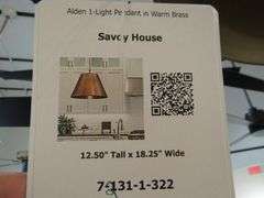 CHANDELIER OR PENDANT AS SHOWN * REFER TO PHOTOS * BUYER RESPONSIBLE FOR REMOVAL - BRING TOOLS AND LADDER AS ITEMS ARE CEILING MOUNTED 12'-14' CEILING HEIGHT*
