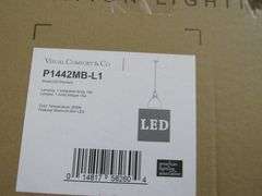 (1) SKID OF APPROX. (23) BOXES OF GENERATION LIGHTING PRODUCTS, SMALL LED PENDANTS #P1442MB-L1, 4-LIGHT VANITIES #VS24704BBS, 1-LIGHT PENDANTS #P14610RB, 3-LIGHT OUTDOOR WALL LANTERN #OL13201ANBZ, LED PENDANTS #P1442SN-L1, ETC.