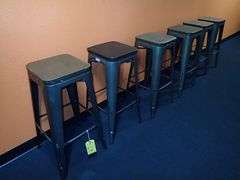 Metal Stacking Chair w/ Wood Top **sold 6X the money**