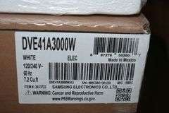 SAMSUNG ELECTRIC DRYER MDL DVE341A3000W/A3 WHITE 120/240-V