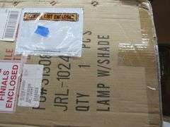 LOT, (2) GLASS SHADES, (1) 242175 AND (1) JRL-10247