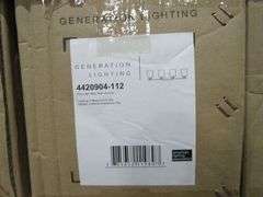 (1) SKID OF APPROX. (35) ASSORTED GENERATION LIGHTING PRODUCTS, 4-LIGHT WALL/BATH SCONCES #4420904-112, 3-LIGHT WALL/BATH #4441303-848, 8-LIGHT ISLAND PENDANT, 1-LIGHT PENDANTS, ETC.