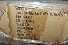 2" CORDLESS LOW PROFILE FAUX WOOD BLINDS (2) PER BOX - 36" X 48"