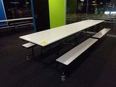 Learniture Mobile Bench Cafeteria Table 12' **sold 2X the money**