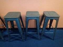 Metal Stacking Chair w/ Wood Top **sold 6X the money**