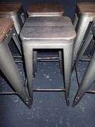 Metal Stacking Chair w/ Wood Top **sold 12X the money**