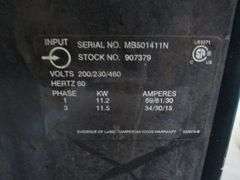 MILLERMATIC 350P ARC WELDER, S/N MB501411N, 230V, W/LEADS, PORTABLE