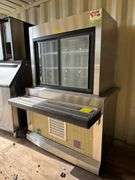 2011 MOD-U-SERVE MCT-FT3 MODULAR COUNTER W/ ATLAS METAL WCPT-3 REFRIGERATED PASS THROUGH DISPLAY CASE