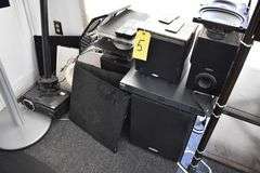 LARGE ASSORTMENT OF SPEAKERS, LIGHTS AND ELECTRONICS AS SHOWN