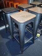 Metal Stacking Chair w/ Wood Top **sold 6X the money**