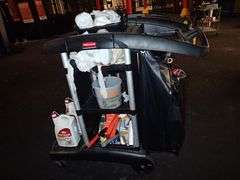 Rubbermaid Rolling Janitorial Cart **sold 2X the money**