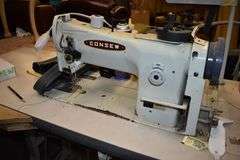 CONSEW SEWING MACHINE MDL 206RB-5 WITH STAND, PEDAL AND CLUTCH MOTOR 110-V