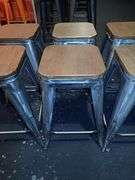 Metal Stacking Chair w/ Wood Top **sold 6X the money**