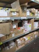 LOT OF APPROX. (28) MISC. BOXES, LUMIVERT 6" LED DISK, VERILITE LED FLUSH 7" SURFACE WRAP AROUND LED 2', 7" LED VERSI LITE, HOMENHANCE FLOOD 226-BK LOW/LED 3000K, ELONGATED SCONCES, (1) LIGHT MATTE BLACK OUTDOOR, FAN LIGHT KIT MDL. K9886L, LED PUCK LIGHT, LED CONSTANT VOLTAGE DRIVER, ETC.