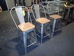Metal Chair w/ Wood Seat **sold 3X the money**