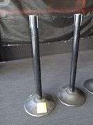 Lot of (4) US Weight Crowd Control Barrier Stands