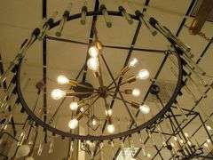 CHANDELIER OR PENDANT AS SHOWN * REFER TO PHOTOS * BUYER RESPONSIBLE FOR REMOVAL - BRING TOOLS AND LADDER AS ITEMS ARE CEILING MOUNTED 12'-14' CEILING HEIGHT*