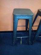 Metal Stacking Chair w/ Wood Top **sold 6X the money**