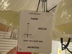 CHANDELIER OR PENDANT AS SHOWN * REFER TO PHOTOS * BUYER RESPONSIBLE FOR REMOVAL - BRING TOOLS AND LADDER AS ITEMS ARE CEILING MOUNTED 12'-14' CEILING HEIGHT*