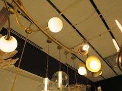 CHANDELIER OR PENDANT AS SHOWN * REFER TO PHOTOS * BUYER RESPONSIBLE FOR REMOVAL - BRING TOOLS AND LADDER AS ITEMS ARE CEILING MOUNTED 12'-14' CEILING HEIGHT*