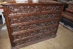 MODERN HISTORY 6-DRAWER CHEST, WOOD - APPROX. 54" X 23" X 41"