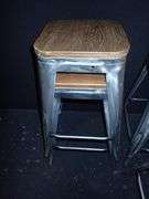 Metal Stacking Chair w/ Wood Top **sold 4X the money**
