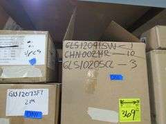 LOT OF APPROX. (13) BOXES MAXIM LIGHTING, 60W VANITY, 9" RD FLUSH MOUNT, GIS11116C1 GLOBES, VANITY GLOBES, ASSORTED DOWN RODS