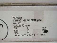 AVE LIGHTING BOX OF (6) CLEAR GLACIER CRYSTALS (sold 8x the money)