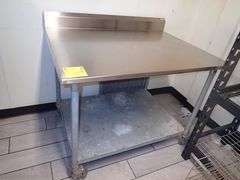 John Boos Rolling Stainless Steel NSF Prep Table