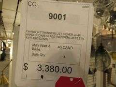 CHANDELIER OR PENDANT AS SHOWN * REFER TO PHOTOS * BUYER RESPONSIBLE FOR REMOVAL - BRING TOOLS AND LADDER AS ITEMS ARE CEILING MOUNTED 12'-14' CEILING HEIGHT*